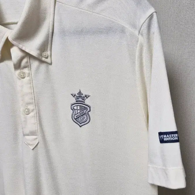 [BUNJANG] Master Bunny Edition Japan Golf Wear Ivory Logo Polo Shirt Size 105 / [최상]마스터바니에디션 Japan(6/남105)