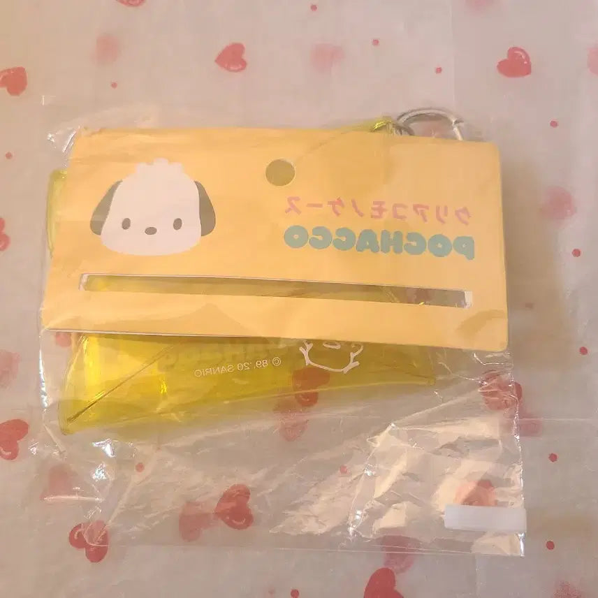 [BUNJANG] Sanrio Pochacco Transparent Card Holder PVC Keyring Organizer / 산리오 포차코 투명 카드지갑 pvc 키링  정리함 보관  가방