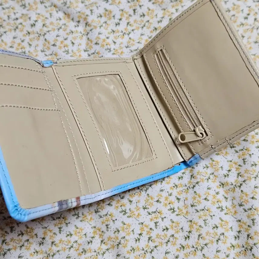 [BUNJANG] Comotti Blue Bear Pattern Vintage Wallet / 고전문구) 꼬모띠 파란색 지갑 곰돌이 패턴 고전지갑 빈티지지갑