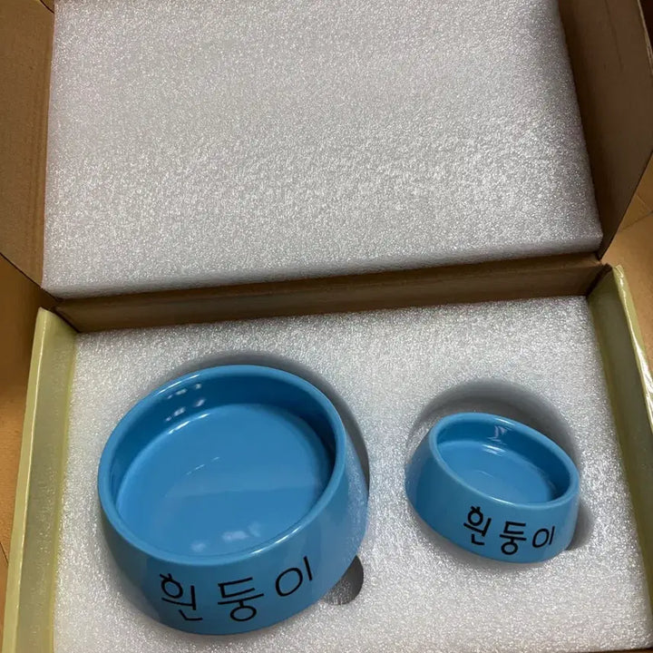 [BUNJANG] Dancomma Jjanggu &amp; Shin-chan White Dog Bowl Set / 댄꼼마 짱구 흰둥이 밥그릇