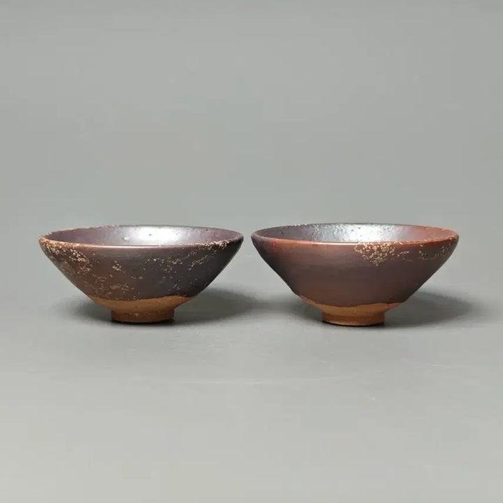 [BUNJANG] Yuan Dynasty Style Celadon Tea Bowls (Pair), Chinese Porcelain Antique Collectible / [진품] 원대 자주유 다완 2점 일괄 출토품 중국도자기 골동품 수집품