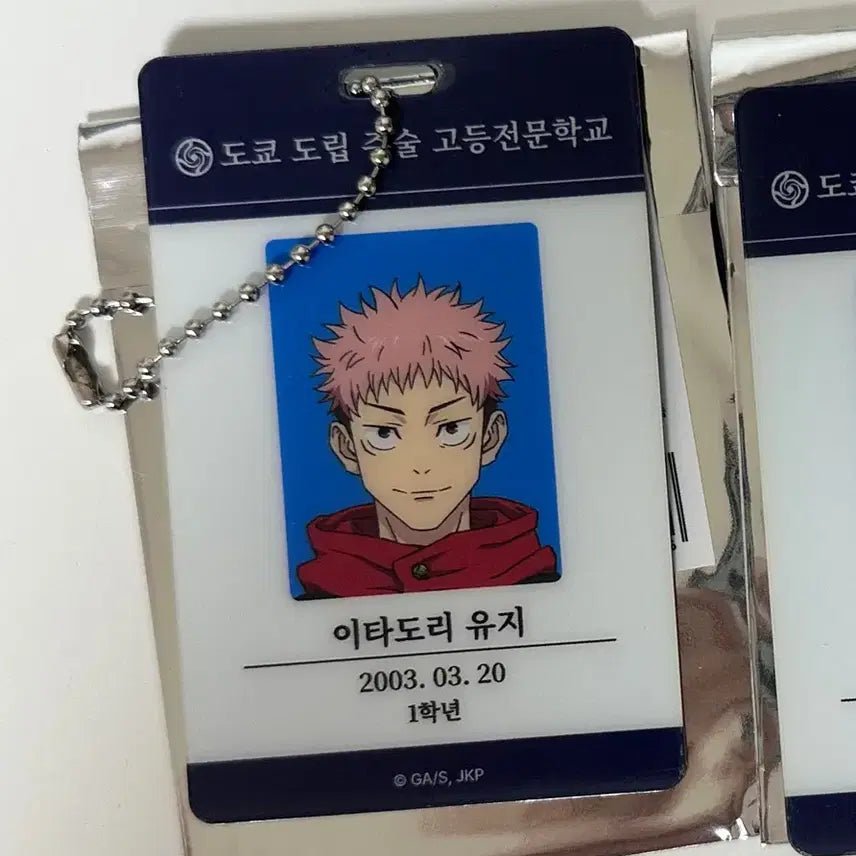 [BUNJANG] Jujutsu Kaisen Yuji Itadori &amp; Maki Zenin ID Card Student ID Bundle Set / 주술회전 팝업 이타도리유지 젠인마키 id아이디카드 학생증 일괄