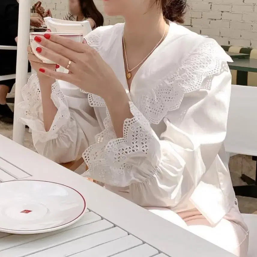 [BUNJANG] Astier Romantic Blouse Yellow / 아스띠에 로맨틱 블라우스 옐로우
