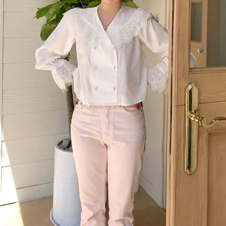 [BUNJANG] Astier Romantic Blouse Yellow / 아스띠에 로맨틱 블라우스 옐로우