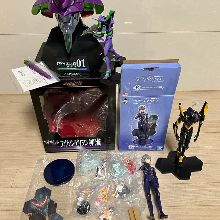 [BUNJANG] Evangelion Unit-01 Head &amp; Kaworu Figure Set / 에반게리온 초호기 헤드&amp;카오루 피규어&amp; 7종