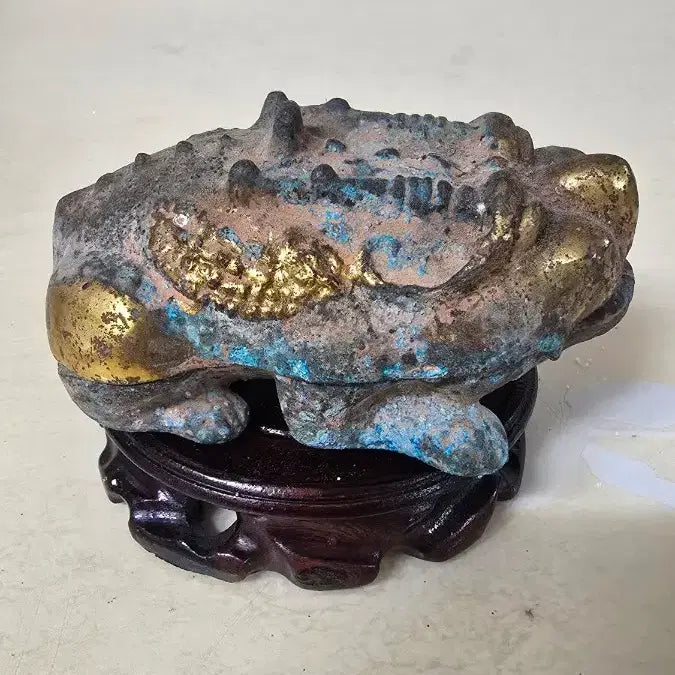 [BUNJANG] Bronze Toad Incense Burner/Ornament / 금동두꺼비(삼족섬) 향로/소품