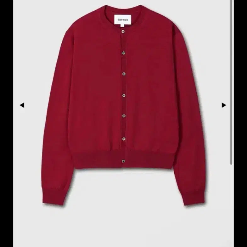 [BUNJANG] Tonywack Super Fine Wool Crewneck Cardigan Red / 토니웩 슈퍼 파인 울 크루넥 가디건 레드