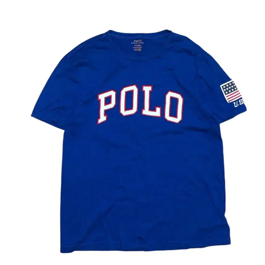 [BUNJANG] Polo Ralph Lauren Flag Big Logo Short Sleeve T-Shirt / 폴로 랄프로렌 성조기 빅로고 반팔 티셔츠