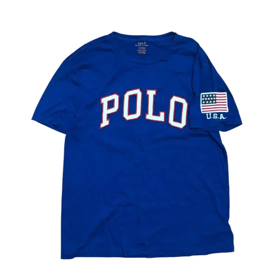 [BUNJANG] Polo Ralph Lauren Flag Big Logo Short Sleeve T-Shirt / 폴로 랄프로렌 성조기 빅로고 반팔 티셔츠