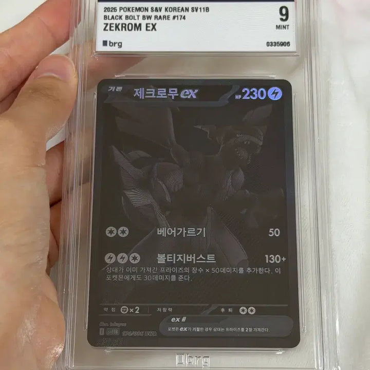 [SOLD OUT] 급처) 포켓몬카드 한판 제크로무ex BWR brg 9 상태최상S !!