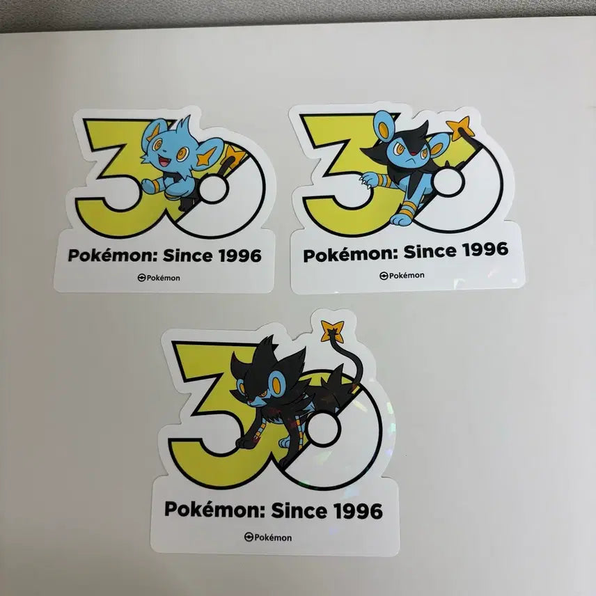 [BUNJANG] Pokemon 30th Anniversary Logo Stickers - Generation 1-9 (Lx Lure, Luxio, Rampardos Set) / 포켓몬 30주년 로고스티커 꼬링크 럭시오 렌트라 세트