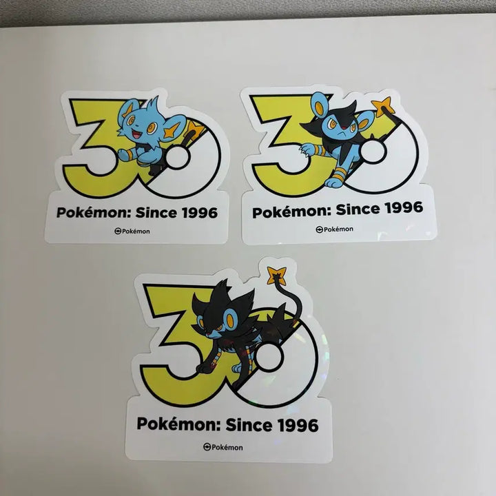 [BUNJANG] Pokemon 30th Anniversary Logo Stickers - Generation 1-9 (Lx Lure, Luxio, Rampardos Set) / 포켓몬 30주년 로고스티커 꼬링크 럭시오 렌트라 세트