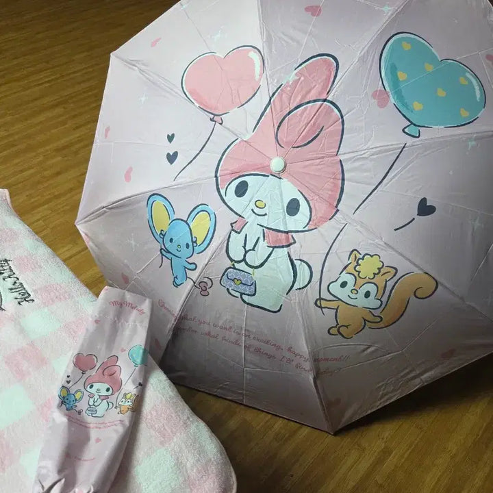 [BUNJANG] My Melody Foldable Umbrella / (새상품)마이멜로디 접이식 우산 2개