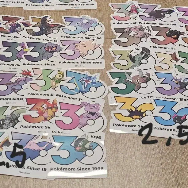 [BUNJANG] Pokemon 30th Anniversary Sticker Set / 포켓몬 성수 팝업 30주년 스티커 라인별 판매