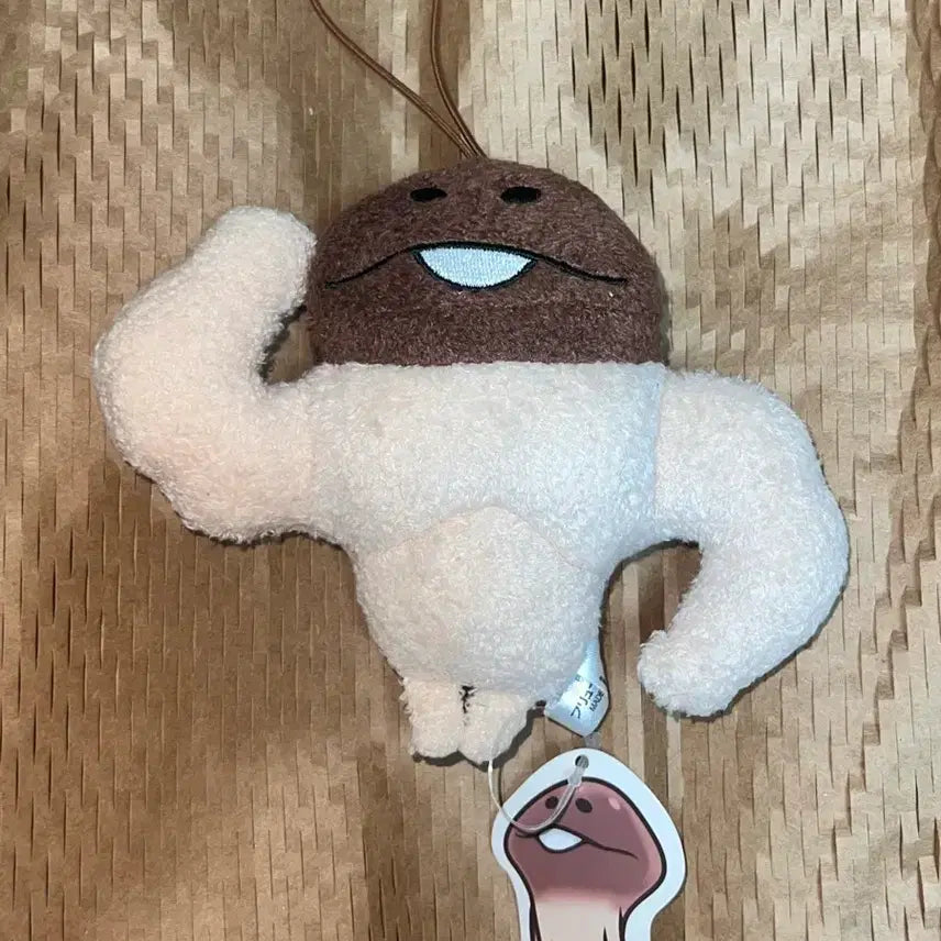 [BUNJANG] Nameko Kinnikuman Muscle Strap Keychain / 나메코 근육맨 근육 스트랩 키링