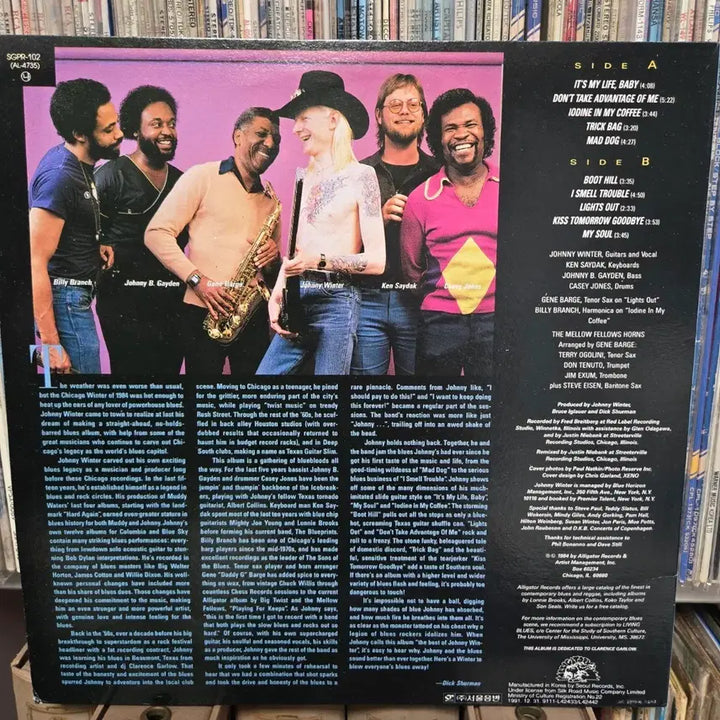 [BUNJANG] Johnny Winter 1984 Album LP Vinyl Mint Condition / 죠니 윈터 앨범 lp판 민트급