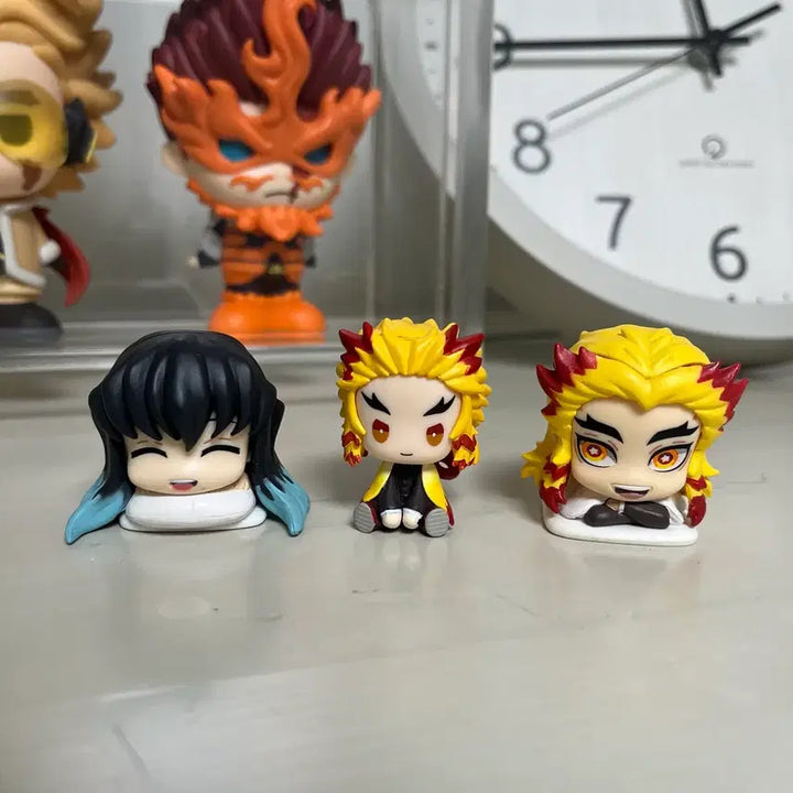 [BUNJANG] Demon Slayer Onemutan &amp; Petatto Wind-up Gacha 3 Types Bundle (Rengoku, Muichiro) / 귀멸의 칼날 오네무탄, 페탓토 태엽가챠 3종 일괄 (렌고쿠, 무이치로)