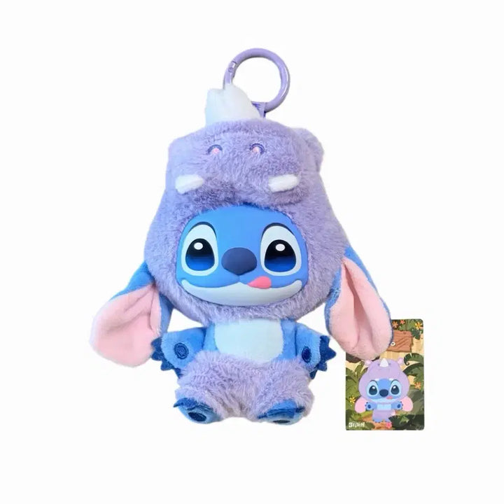 [BUNJANG] Top Toy Stitch Wild Animal Rhinoceros Mascot Plush Keychain / 탑토이 스티치 와일드 애니멀 코뿔소 마스코트 인형 키링