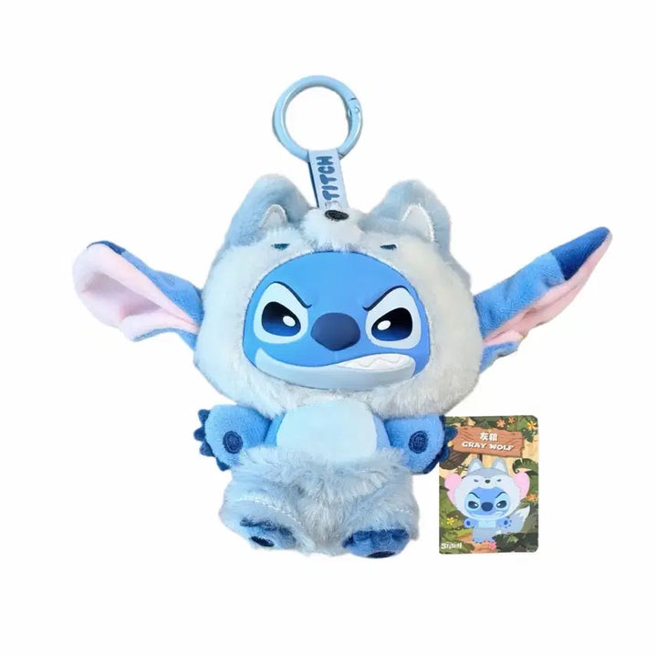 [BUNJANG] Toptoy Stitch Wild Animal Grey Wolf Plush Keyring / 탑토이 스티치 와일드 애니멀 그레이울프 늑대 인형 키링