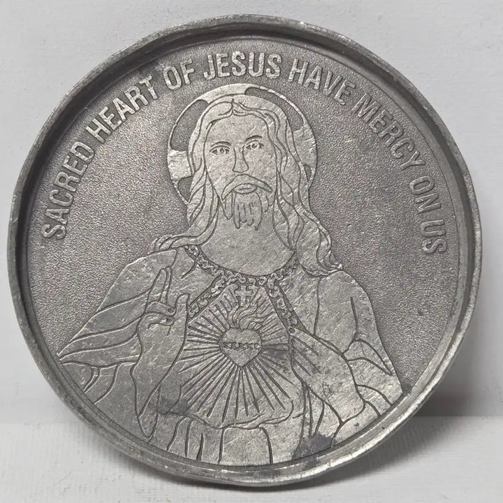 [BUNJANG] Tumasek Pewter Sacred Heart of Jesus Catholic Figurine / 가톨릭 예수성심 주석 오리지널 주석 예수님 천주교