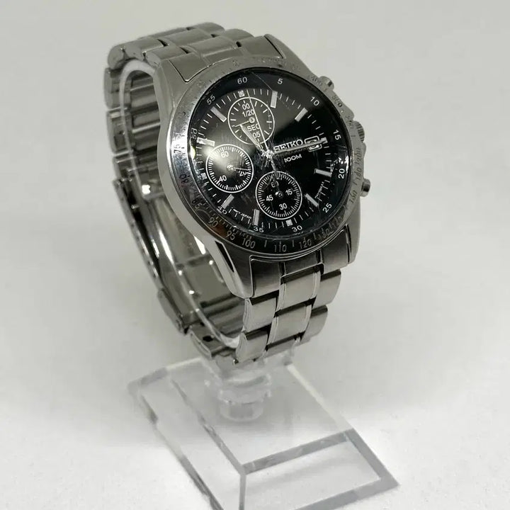 [BUNJANG] Seiko Chronograph 100M Steel Watch / 세이코(SEIKO) 크로노그래프 100M 스틸 워치