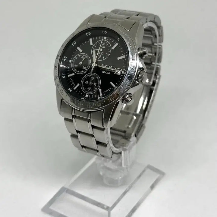 [BUNJANG] Seiko Chronograph 100M Steel Watch / 세이코(SEIKO) 크로노그래프 100M 스틸 워치