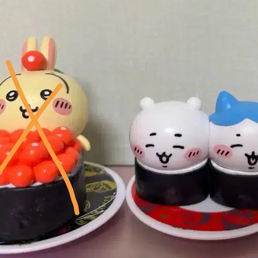 [BUNJANG] Cheekawa Usagi Hachiwari Rakko Sushi Figure / 먼작귀 치이카와 우사기 하치와레 랏코 초밥 스시 피규어