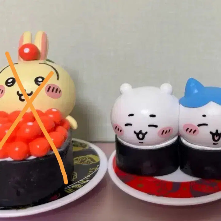 [BUNJANG] Cheekawa Usagi Hachiwari Rakko Sushi Figure / 먼작귀 치이카와 우사기 하치와레 랏코 초밥 스시 피규어