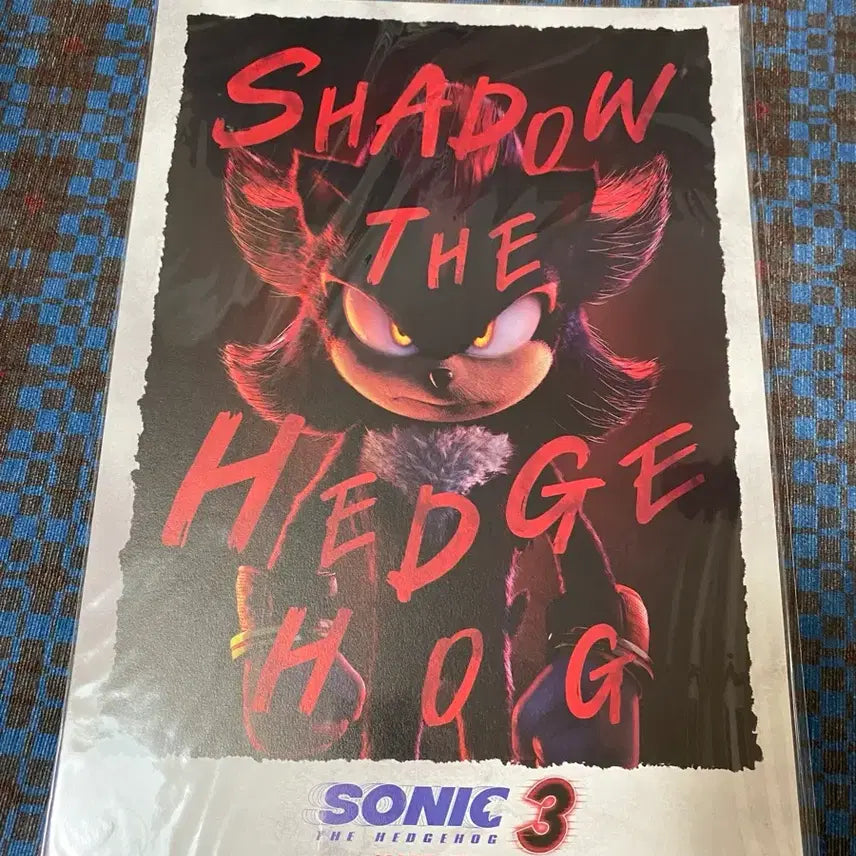 [BUNJANG] Sonic the Hedgehog 3 Shadow Special A3 Poster / 소닉3 섀도우 스페셜 A3포스터