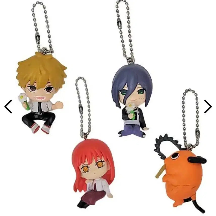 [BUNJANG] Chainsaw Man 4-Piece Character Keychain Set / 체인소맨 키체인 키링 4종 세트