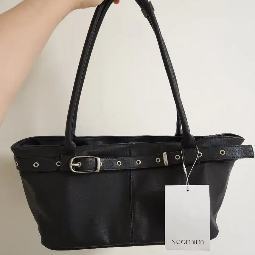 [BUNJANG] Yeomim Belted Boat Bag Black / 새상품 여밈 belted boat bag