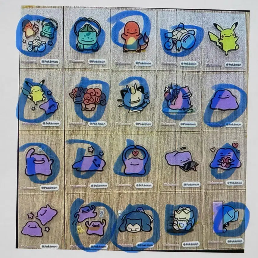 [BUNJANG] Colorgram Pokemon Sticker Bundle Set (24 pieces) / 컬러그램 포켓몬 띠부실 24장 일괄판매
