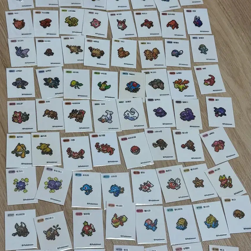 [SOLD OUT] 포켓몬 픽셀 띠부씰 일괄판매 79개