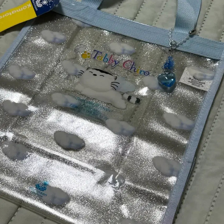 [BUNJANG] Barunson Tevichi Retro Glitter Shopping Bag / 바른손 테비치로 고전문구 고전 쇼핑백 투명 반짝이 쇼핑백
