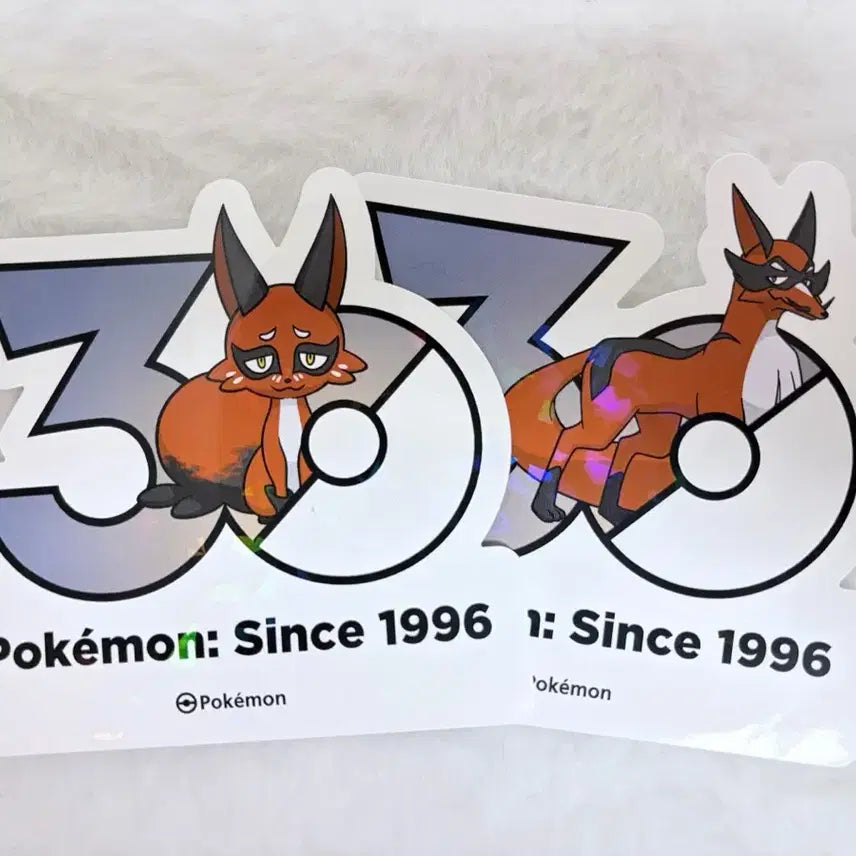 [BUNJANG] Pokemon 30th Anniversary Stickers Bundle Set (Hummingbird + Sneasel) / [일괄]포켓몬 30주년 스티커 훔쳐우+폭슬라이