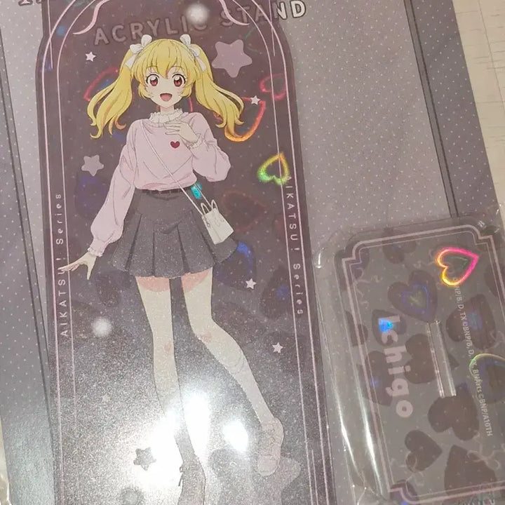 [BUNJANG] Aikatsu! Ichigo Aoi Acrylic Stand / 아이카츠 아이엠스타 핑크 그레이 아크릴 스탠드 이치고 라임