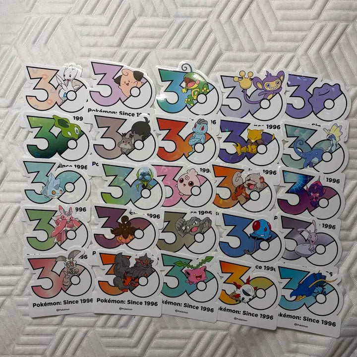 [BUNJANG] Pokemon 30th Anniversary Random Sticker Bundle (90 Stickers) / 포켓몬 30주년 랜덤 스티커 교환 총 90장