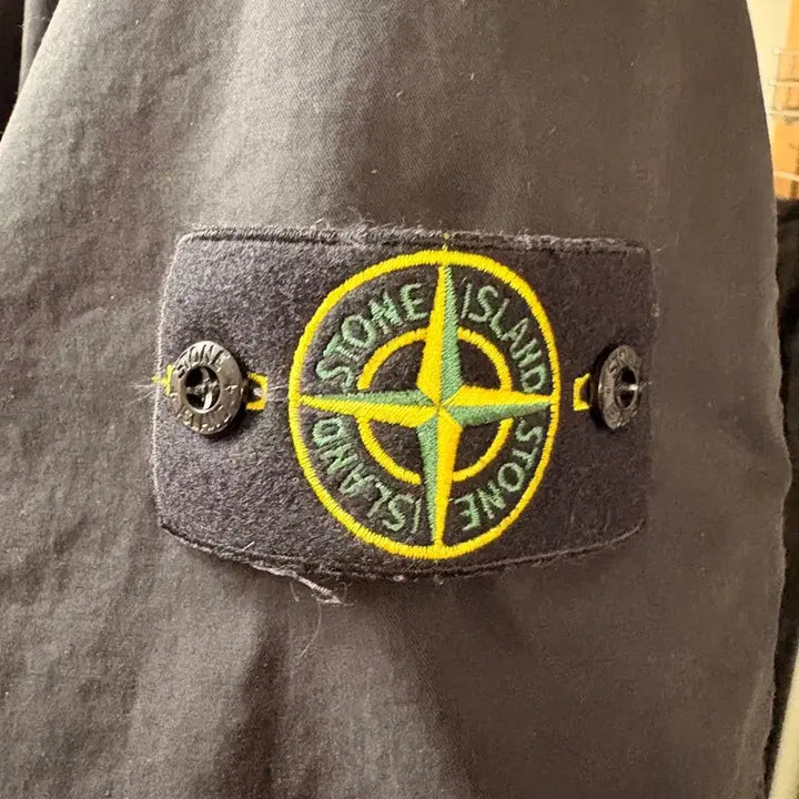 [BUNJANG] Stone Island Patch Chest Pocket Short Sleeve Overshirt Black / 스톤아일랜드 반팔 오버셔츠