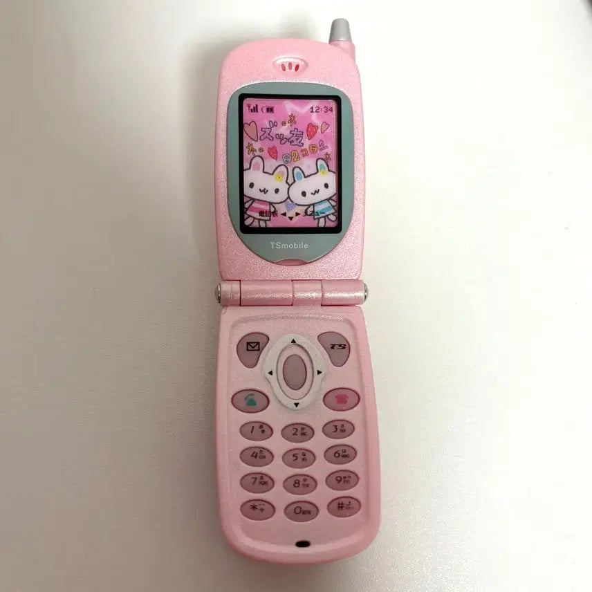 [BUNJANG] Mobile Phone Recorder Gacha Pink / 휴대폰 폴더폰 녹음기 가챠 핑크색