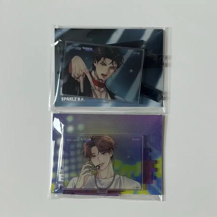 [BUNJANG] Resin Sparkles Haebing Curve Fancam Stand Ryu Ian, Baek Eun San Bundle Set (Excluding Photocard) / 일괄) 레진 스파클즈 해빙곡선 직캠 스탠드 류이안 백은산 포카x