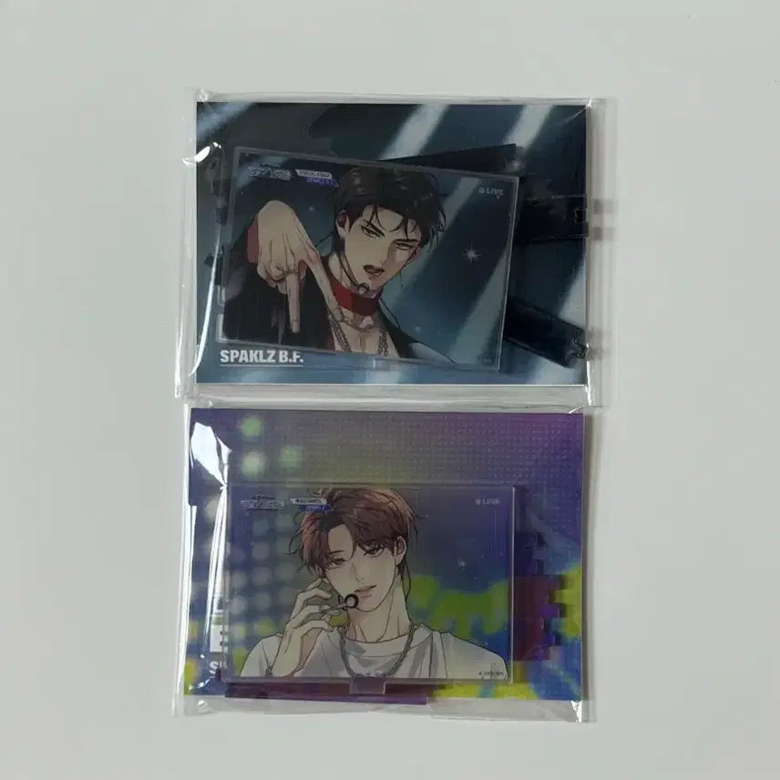 [BUNJANG] Resin Sparkles Haebing Curve Fancam Stand Ryu Ian, Baek Eun San Bundle Set (Excluding Photocard) / 일괄) 레진 스파클즈 해빙곡선 직캠 스탠드 류이안 백은산 포카x