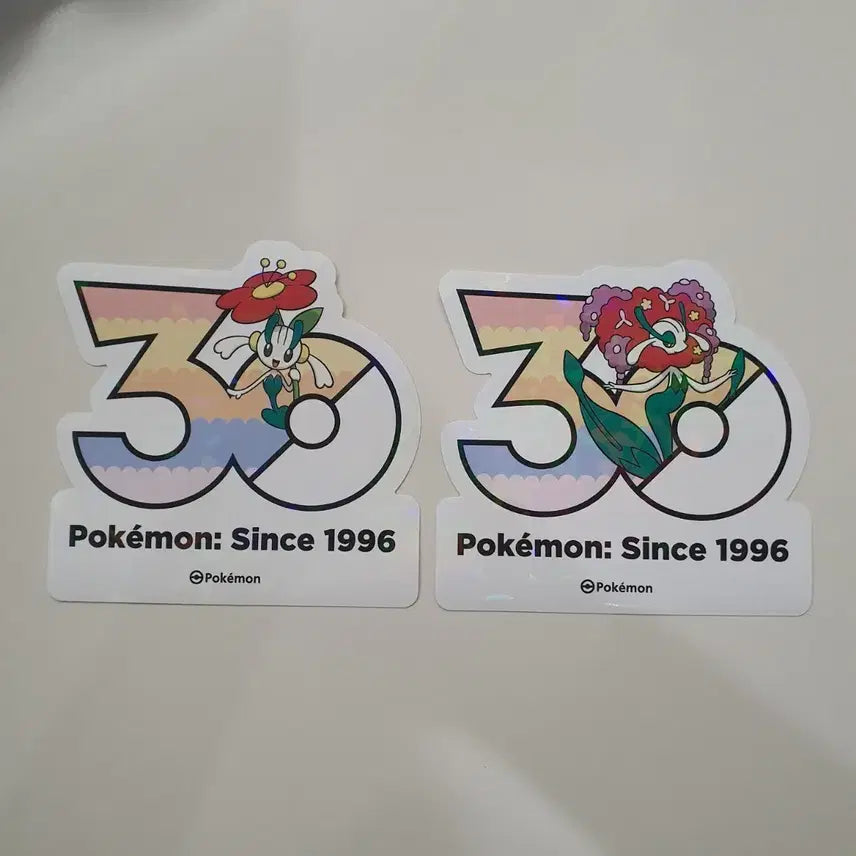 [BUNJANG] Pokemon 30th Anniversary Logo Sticker Plate Bundle Set / 포켓몬 30주년 로고 스티커 플라엣테 플라제스 일괄