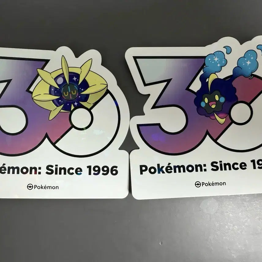 [BUNJANG] Pokemon 30th Anniversary Logo Sticker Cosmoem Set / 포켓몬 30주년 로고스티커 코스모그 코스모움