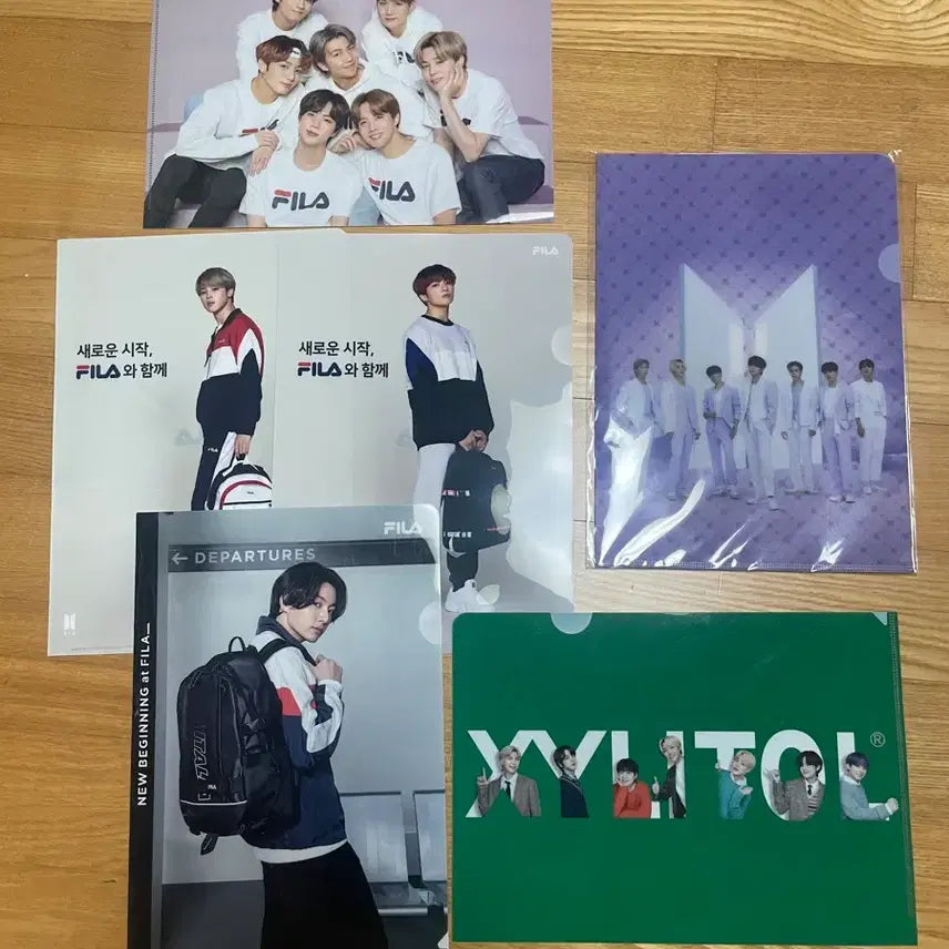 [BUNJANG] BTS FILA X xylitol L-Folder Set Photocard Holder Goods / 방탄 l자 파일 일괄 휠라 Md 자일리톨 포카 홀로그램 굿즈 bts 필라