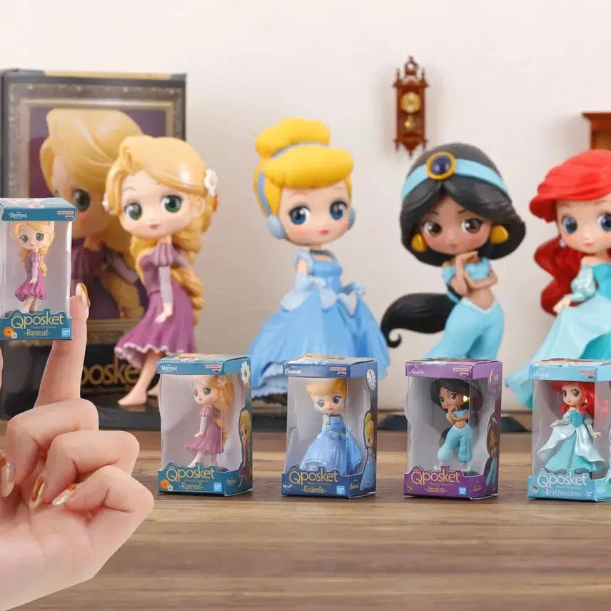 [BUNJANG] Q posket Disney Princess Mini Figures Jasmine Cinderella Ariel Bundle Set / 큐포스켓 디즈니 프린세스 미니 피규어 가챠 쟈스민 신데렐라 인어공주
