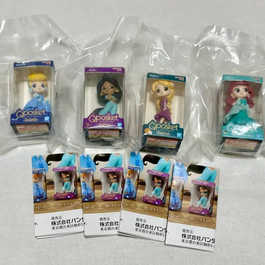 [BUNJANG] Q posket Disney Princess Mini Figures Jasmine Cinderella Ariel Bundle Set / 큐포스켓 디즈니 프린세스 미니 피규어 가챠 쟈스민 신데렐라 인어공주