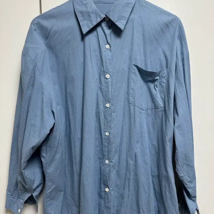 [BUNJANG] Oversized Fit Shirt (Sky Blue) / 오버핏 셔츠 FREE
