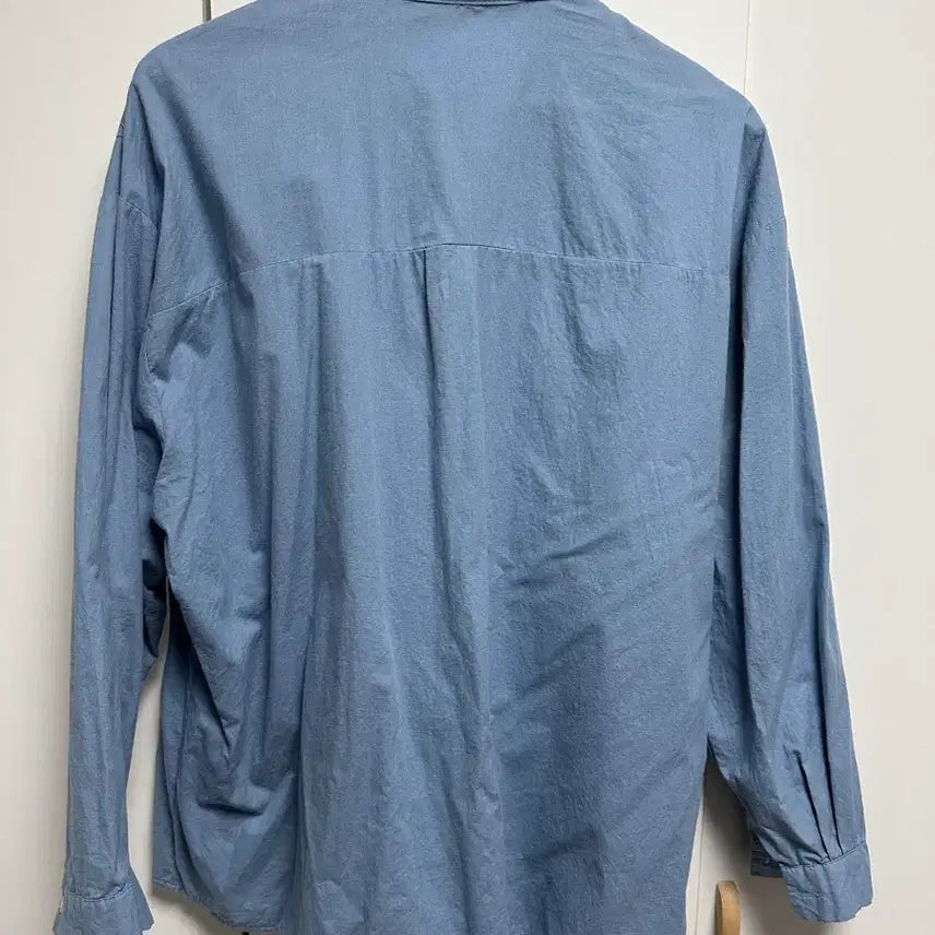 [BUNJANG] Oversized Fit Shirt (Sky Blue) / 오버핏 셔츠 FREE