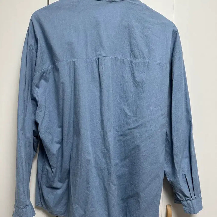 [BUNJANG] Oversized Fit Shirt (Sky Blue) / 오버핏 셔츠 FREE