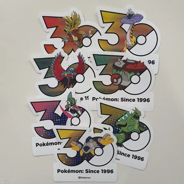 [BUNJANG] Pokemon 30th Anniversary Logo Sticker Set - Paradox Pokemon Bundle / 포켓몬 30주년 로고 스티커 고동치는달 외 패러독스 포켓몬 일괄